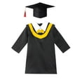 thumbnail image 3 of Yartina Boy Girl Primary School Preschool Graduation Gown + Tassel Cap Costume Dress up Yellow 150, 3 of 5