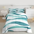 thumbnail image 2 of Castle Fairy Boys Girls Stripes Twin Comforter Sets,Abstract Gradient Lines Bedding Set, 2 of 8
