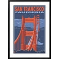 thumbnail image 2 of Art.com San Francisco, California - Golden Gate Bridge Art Print by Lantern Press, Black Frame Wall Art, 21" x 29", 2 of 5