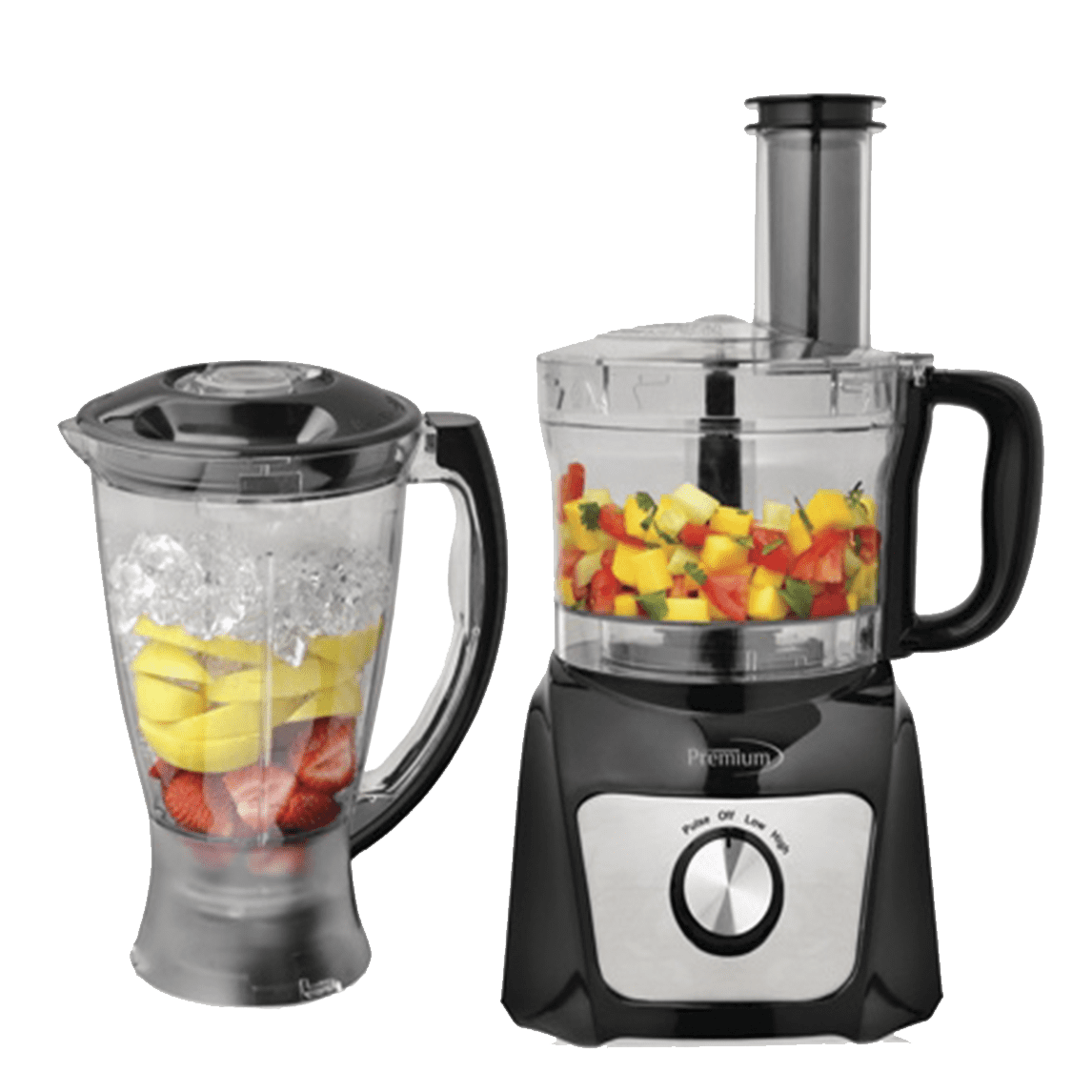Premium Combo Food Processor 64 oz + Blender 50 oz with Multi