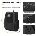 thumbnail image 4 of Bolsa de pickleball Saboos, con capacidad para 4 a 8 remos, mochila grande, 4 of 5