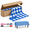 Blue Gingham, variant on Red Gingham Disposable Plastic Tablecloth Roll, 54 In X 108 Ft For Indoor Outdoor Events