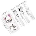 thumbnail image 2 of Uemuo Beautiful Butterfly Print Children's Knife, Fork And Spoon Set - Kids’ Knife Fork Spoon - Stainless Steel Kids Silverware Set - Metal Kids Cutlery Set, 2 of 8