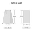 thumbnail image 3 of Colevkie 2 Pcs Men's Quick Drying Bath Skirt & Towel Soft Lightweight Beach Towel Shower Skirt for Spa Sauna Bathroom Absorbent Comfortable Printed Plaids Pattern, 3 of 7