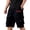 Black, variant on Men's Loose Bermuda Cargo Shorts North American Flag Graphic Elastic Drawstring Waist Secure Zipper Pockets Lightweight Street BBQ Summer Daily Clothes Dark Gray 3xL