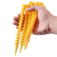 thumbnail image 3 of 10 Uds. Estacas ultraligeras para tienda de campaña al aire libre, estacas de nailon en espiral, clavos amarillos, 3 of 9