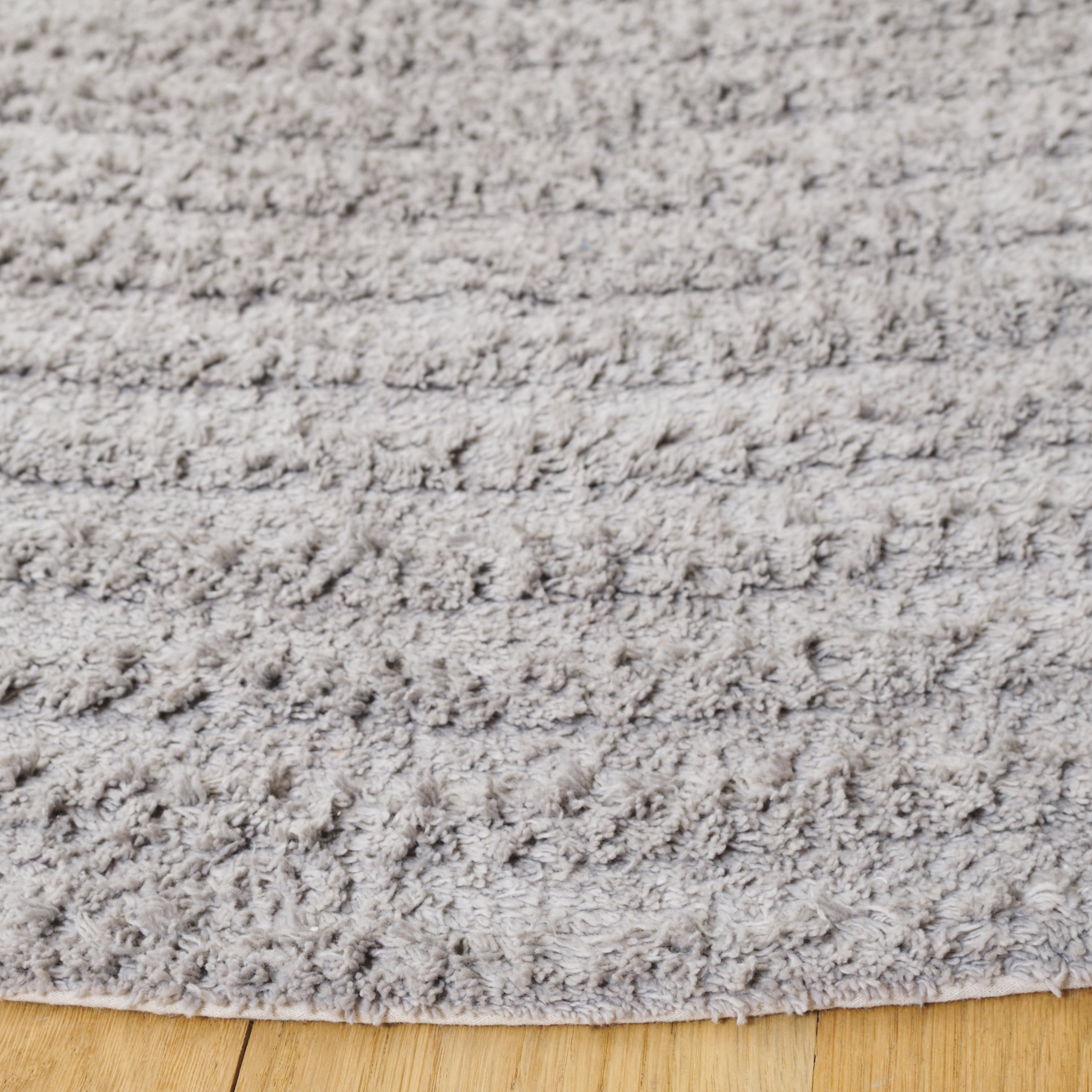 Safavieh Easy Care Edythe Solid Machine Washable Area Rug, Gray, 6' x 6' Round