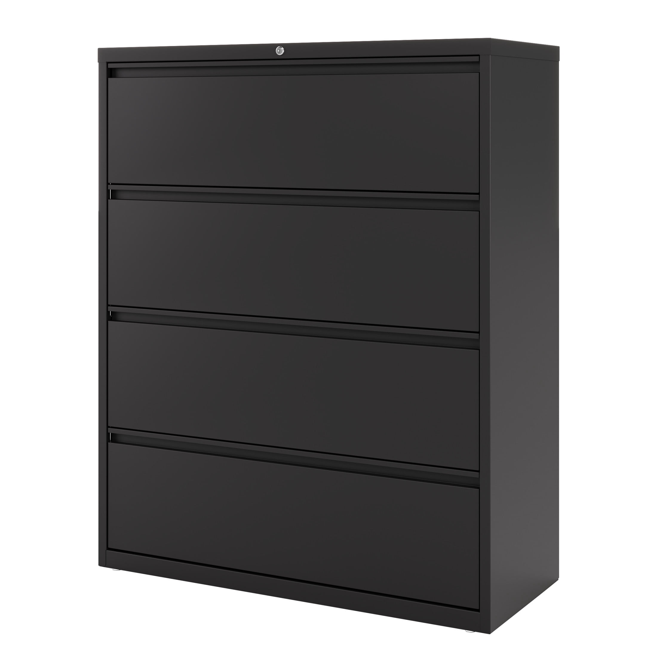 Hirsh 42 inch Wide 4 Drawer Metal Lateral File Cabinet for Home and Office, Holds Letter, Legal and A4 Hanging Folders, Black