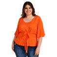 thumbnail image 1 of Blusa detalle de moño Roman Fashion /Tallas Extras, 1832 (Naranja) naranja 36 Roman Fashion BL-GR-1832-NARANJA, 1 of 6