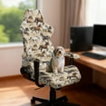 thumbnail image 2 of SCRAWLGOD Vintage Running Horse Print Beige Print Gaming Chair Cover with Armrest Cover, Universal Rotating Chair Cover Anti Slip Computer Chair Slipcovers Gaming Chair Protection with Elastic Band, 2 of 7