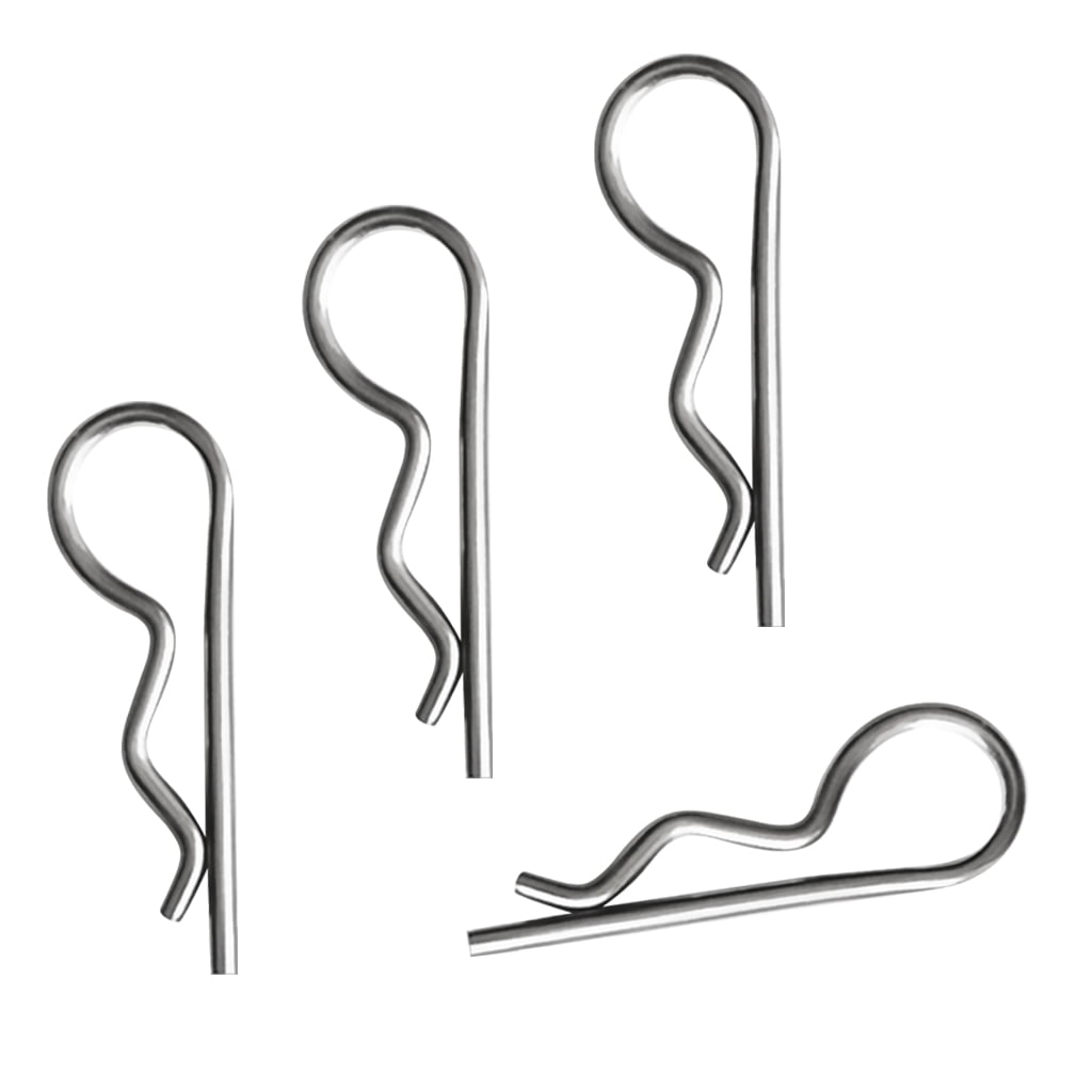 gazechimp Pack of 4 Stainless Steel R Retaining Clip Hitch Pin Spring Cotter Pin 2 Sizes for Choose 5x103mm