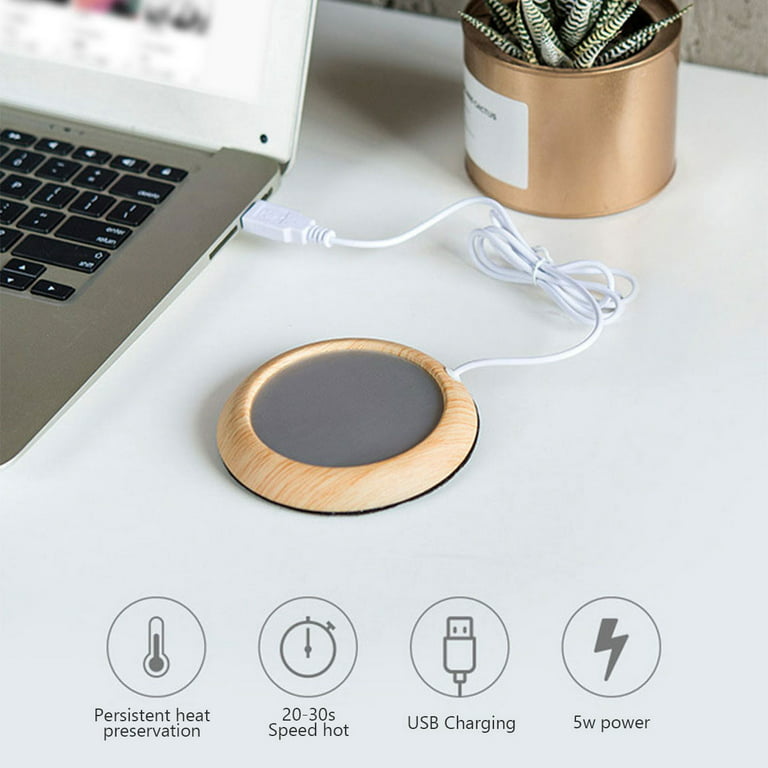 Atopoler Coffee Mug Warmer for Desk,Coffee Cup Warmer for Desk Office Home,Electric Beverage Warmer Plate for Coffee Tea Milk Cocoa, Beige