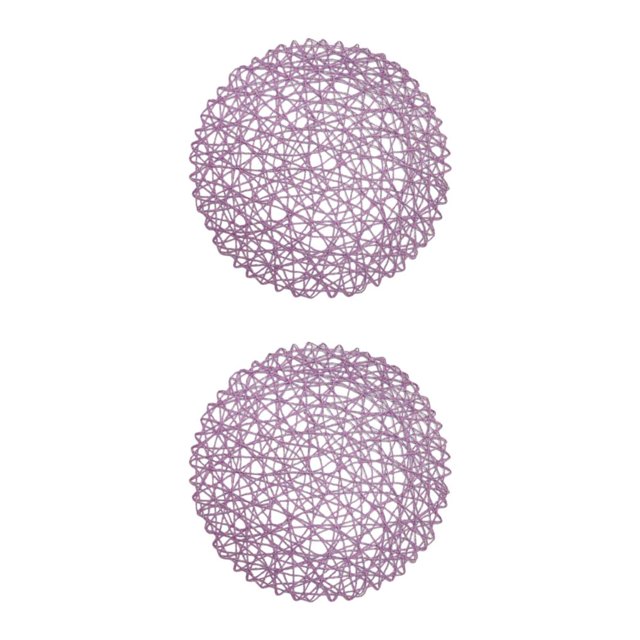 Yuarrent Decoración de de comedor con aislamiento caliente de 6 piezas, hecha a mano con estera de bandeja de fondo de tejido creativo, 38 cm, 38cm morado 2Conjunto