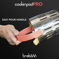thumbnail image 5 of TREBONN Cookin Pod Pro Stainless Steel Double Portion Slotted Colander for Pasta and Vegetables Everyday Use Blue 1 Set, 5 of 5