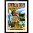 thumbnail image 5 of Art.com Kauai, Hawaii - Hula Girl on Coast Art Print by Lantern Press, Black Frame Wall Art, 32" x 44", 5 of 5