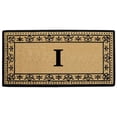 thumbnail image 1 of Nedia Home O2193I 22 x 36 Po Corinthienne Résistant Tapis de Porte en Fibre de Coco&44; Monogramme I - Noir, 1 of 1
