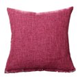 thumbnail image 1 of CAROOTU Linen Throw Pillow Cover Solid Plain Color Square / Rectangular Pillowcase for Couch Sofa Bed Car Home New, 1 of 7