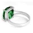 thumbnail image 4 of 925 Sterling Silver Green Emerald Gemstone Engagement Gift Ring, 4 of 5
