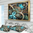 thumbnail image 3 of Designart - Fleurs Fractales Bleu Clair - Art Floral Impression sur Toile Encadrée, 3 of 3