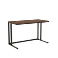 thumbnail image 4 of Lazzo Wood Writing Desk with USB Ports, Walnut and Black, 4 of 6