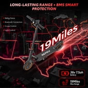 Electric Scooters for Adults, 550W Motor up to 19MPH & 19Miles, Foldable E-Scooter w/Side Light & App