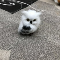 Faux Owl Christmas Decoration - Owl Figurine, For Gifts, Home Mantel Decor, Tree Hanging Ornament, Desk Decoration, Realistic Design, Durable, Reusable for, White, 1.96*1.77*2.75in