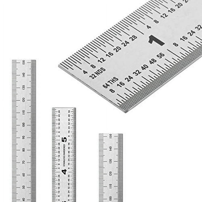 Mr. Pen- Machinist Ruler, 4 Pack (6, 8, 12, 14 inch), Metric Ruler, Millimeter