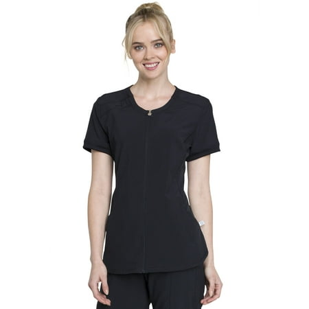 

Cherokee Infinity Women s Scrubs Top Zip Front V-Neck CK810A
