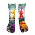 thumbnail image 2 of Lsque Pikmin Print Women's Men's Novelty 16in Crew Socks Cotton Socks Knee High Socks for Walking,Running,Nurses,Pregnancy, 2 of 6