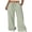 Laurel Green, variant on DOKOTOO Palazzo Pants for Women Wide Leg Elastic Waist Linen Pants Casual Loose Lounge Beach Trousers with Pockets