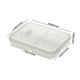 thumbnail image 3 of Recipiente de plástico transparente para almacenar alimentos con divisores - 20 x 15,5 x 4 cm - Organizador de cocina para frutas, verduras, carne, ajo y jengibre | Tapa hermética | Apto para, 3 of 4