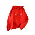 thumbnail image 1 of Fashnice Chandails en Molleton à Capuche pour Femmes Manches Longues Chandail avec Poche Chandails à Capuchon Coupe Ample Chandail en Molleton d'Hiver Rouge m, 1 of 2