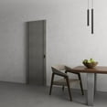 thumbnail image 5 of Hidden Barn | Planum 0017 Concrete | Sturdy Finished Flush Modern Doors | Magic Concealed Sliding Set 18" x 84", 5 of 5