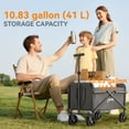 thumbnail image 4 of Outsunny Small Collapsible Folding Wagon Cart, Utility Garden Cart, Grey, 4 of 10