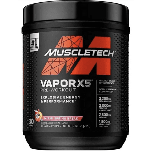 Pre entreno Muscletech Vapor X5 30 servicios Miami SPRING BREAK