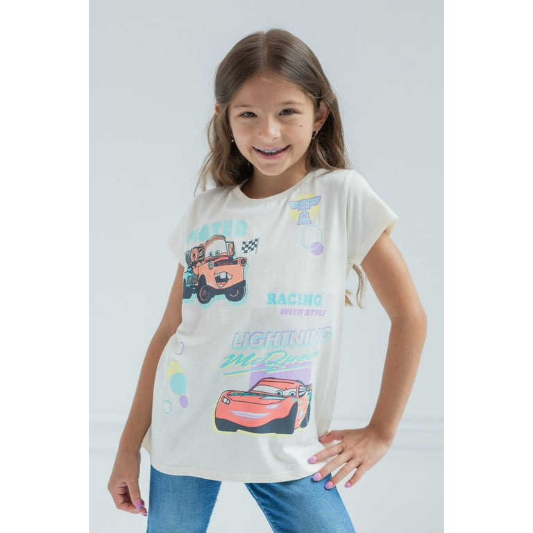 Summer Cartoon Pixar Cars Lightning McQueen Print Baby Boy Girl Short  Sleeve T Shirt Kid Cotton Clothes Toddler Top Tee Costumes