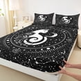 thumbnail image 3 of Homewish Abstract Cat Twin Sheet Sets,Boho Bohemain Style Twin Fitted Sheet,Galaxy Starry Sky Flat Sheet For Girls Boys,Ultra Soft Home Decor,3-Piece, 3 of 7