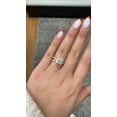 thumbnail image 7 of Austin - Moissanite Princess Cut Lab Diamond Engagement Ring With Criss Cross PavÃ© Band, 7 of 7