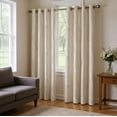 thumbnail image 5 of Deconovo Blackout Curtains, Silver Wave Line Print, Light Beige, 52W x 95L Inch, Noise Reducing, Privacy Drapes for Bedroom, 2 Panels, 5 of 5