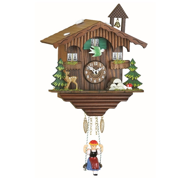 Kuckulino Black Forest Clock Swiss House with quartz movement and cuckoo chime  TU 2001 SQ
