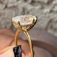 thumbnail image 2 of Cora jewellery 3CT Pear Moissanite Hidden Halo Engagement Ring For Women, 14K Yellow Gold, 2 of 6