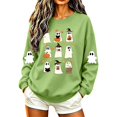thumbnail image 4 of Meichang Casual Halloween Sweatshirts Women Oversized Crew Neck Sweatshirt Cute Ghost Print Sweatshirts Long Sleeve Sweatshirts Fall Pullover, 4 of 6