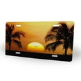 thumbnail image 2 of Yehwow Tropical Palm Trees Scene Sunset Metal Car Plate Decorative Aluminum License Plate Tag Sign, 2 of 5