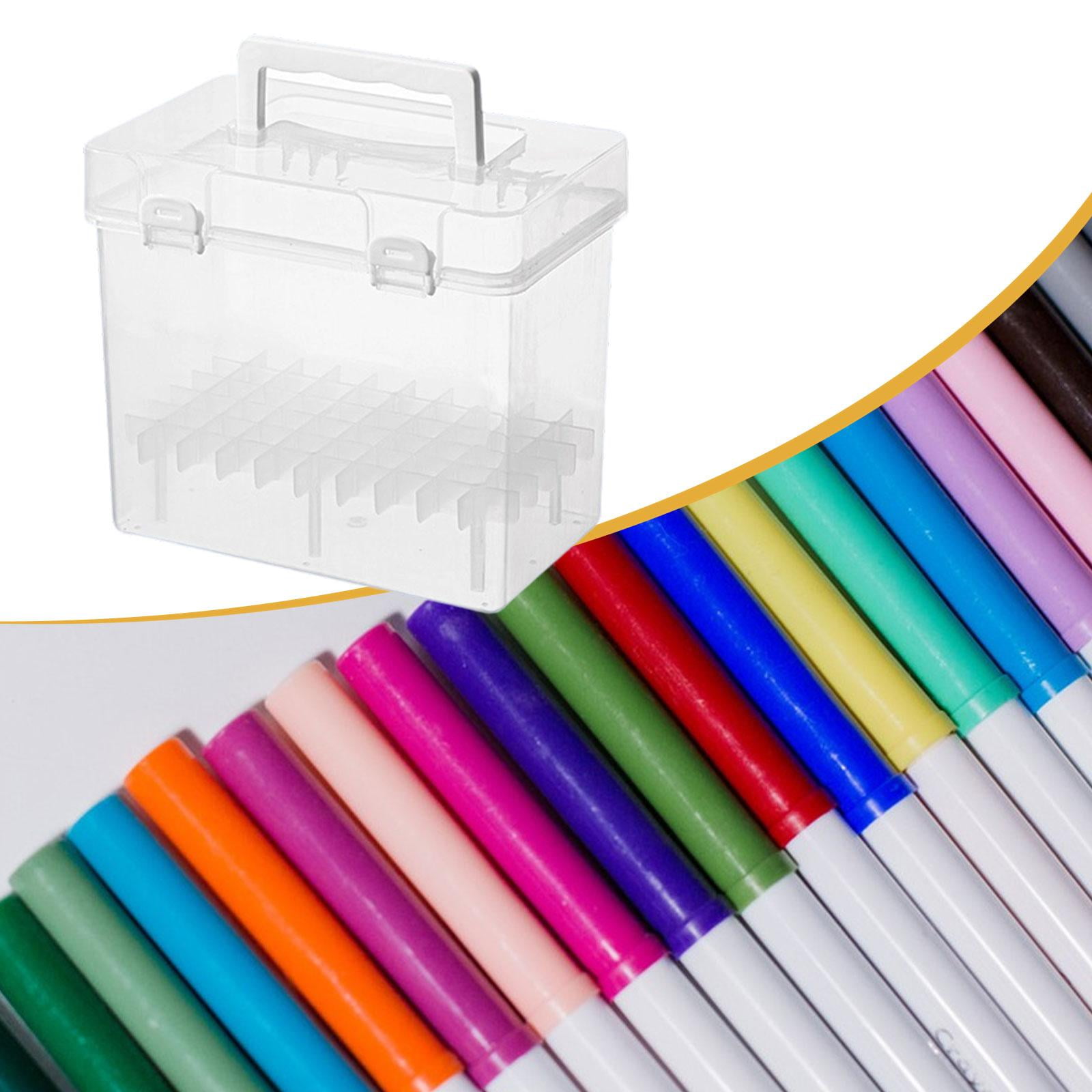 Marker Organizer Holder Storage Container Clear PP Material for Art Supplies Home Office Travel
