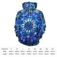 thumbnail image 4 of Retro Glass Crystal Flower Art Regular Fit Hoodie, Sporty Pullover Hooded Sweatshirt for Men Women XL, 4 of 6