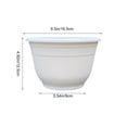 thumbnail image 4 of Plastic Plant Pot,Plant Pots Indoor,Planter Pot - Outdoor & Indoor Plant Pot with Drainage Hole & Plug - Rolled Rim Plastic Pots for Plants & Flowers - Decorative Plant Pot(White 6.5IN), 4 of 6