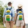 thumbnail image 6 of Lsque Geometry Dash Pattern Canvas Daypack, Durable Backpack, High-quality Versatile Backpack,Vintage Compact Backpack-Small, 6 of 6