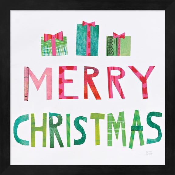 Christmas Collage III by Melissa Averinos, Framed Wall Art, 13.25W x 13.25H
