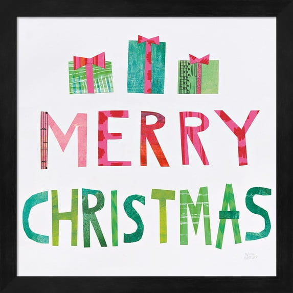 Christmas Collage III by Melissa Averinos, Framed Wall Art, 13.25W x 13.25H