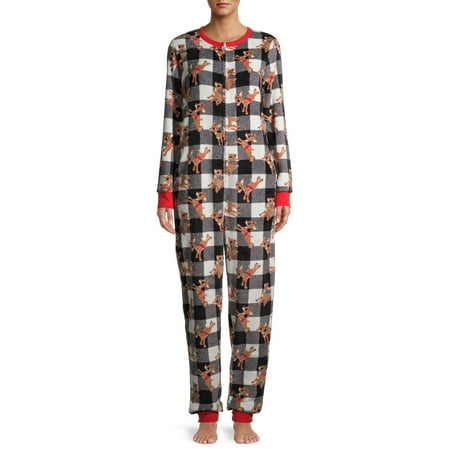 

Rudolph Women s and Women s Plus Drop Seat Holiday Union Suit